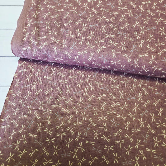 Baumwollstoff - Japanische Libellen - flieder