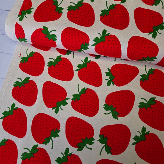 Sevenberry Canvas - Erdbeeren - weiss