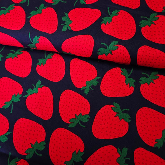 Sevenberry Canvas - Erdbeeren - dunkelblau