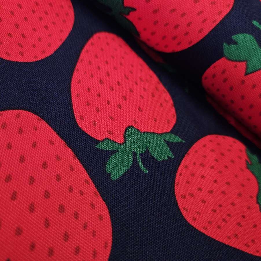 Sevenberry Canvas - Erdbeeren - dunkelblau