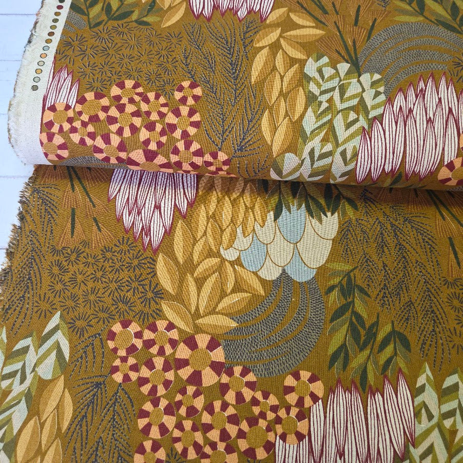 Kokka Bookhou Canvas - Bloom brown