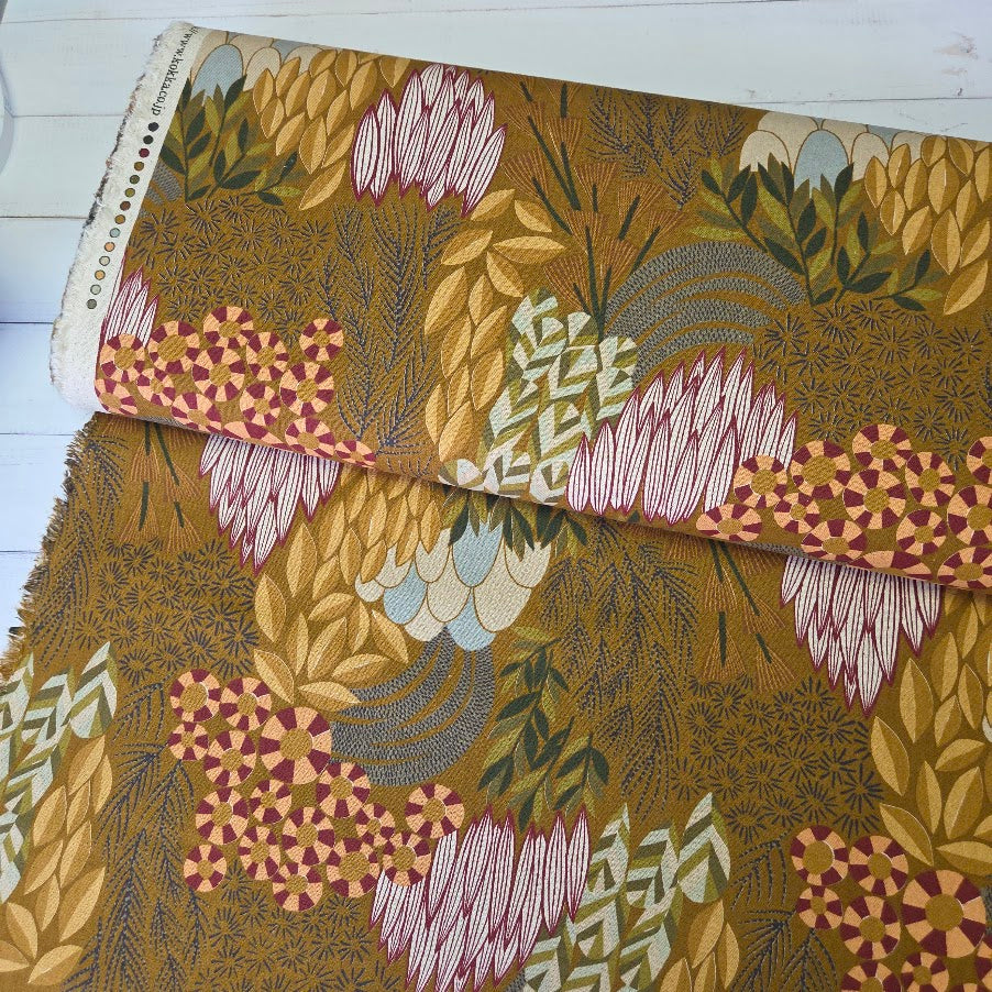 Kokka Bookhou Canvas - Bloom brown