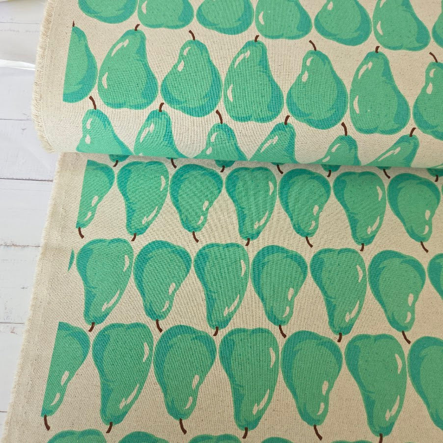 Sevenberry Canvas - Summer Pears - turquoise