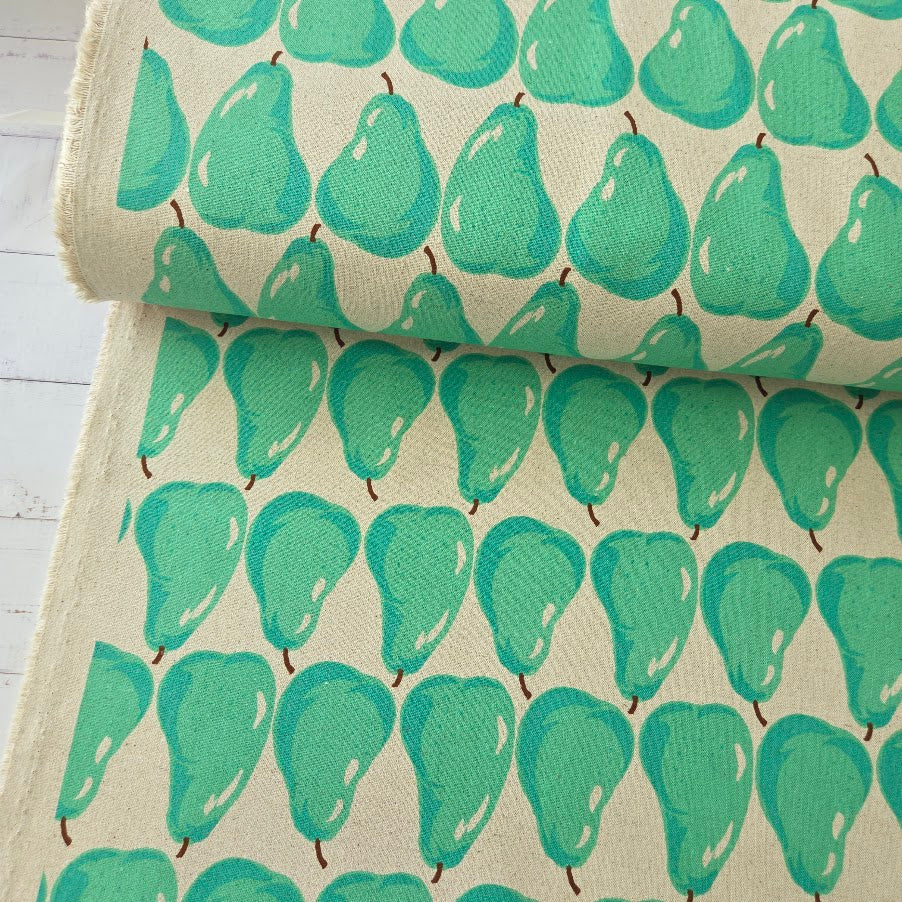 Sevenberry Canvas - Summer Pears - turquoise