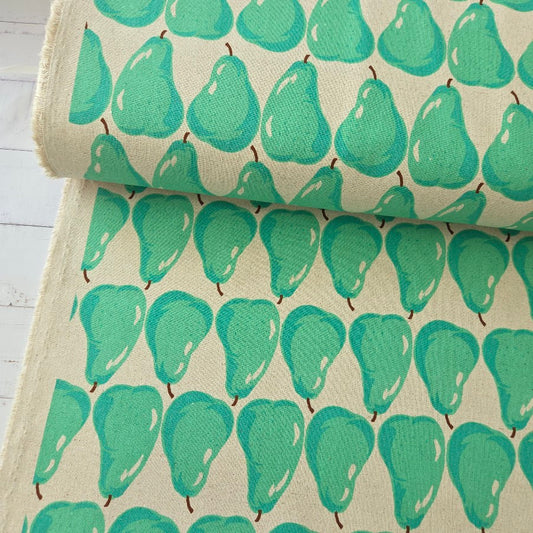 Sevenberry Canvas - Summer Pears - turquoise