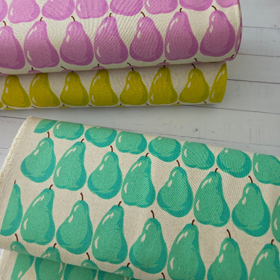 Sevenberry Canvas - Summer Pears - turquoise