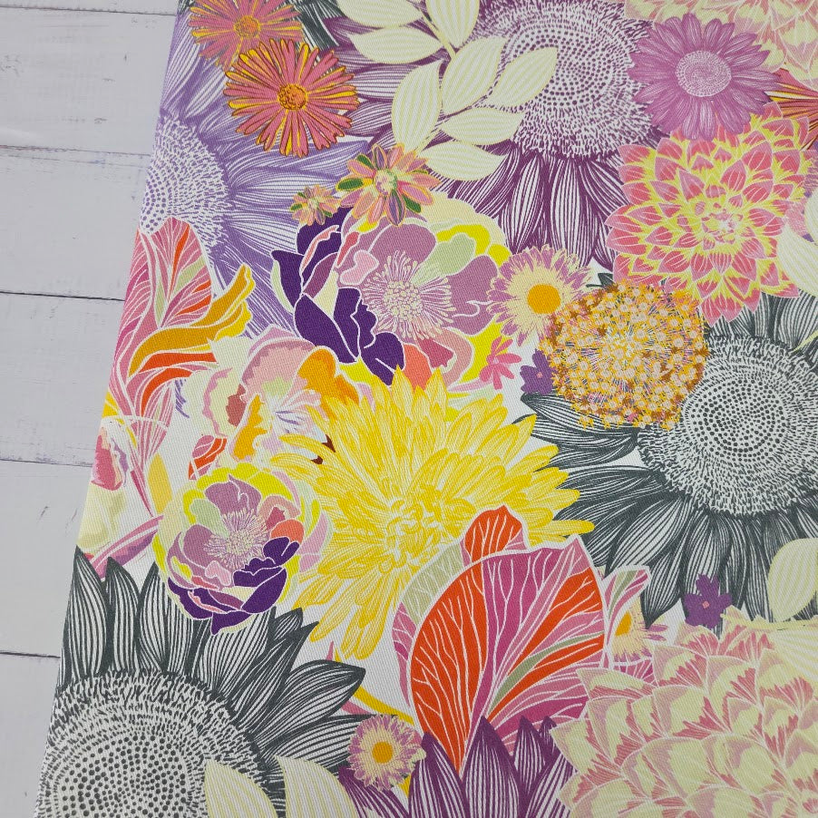 MYO Design - Twill Canvas - Pastell Folk Flowers