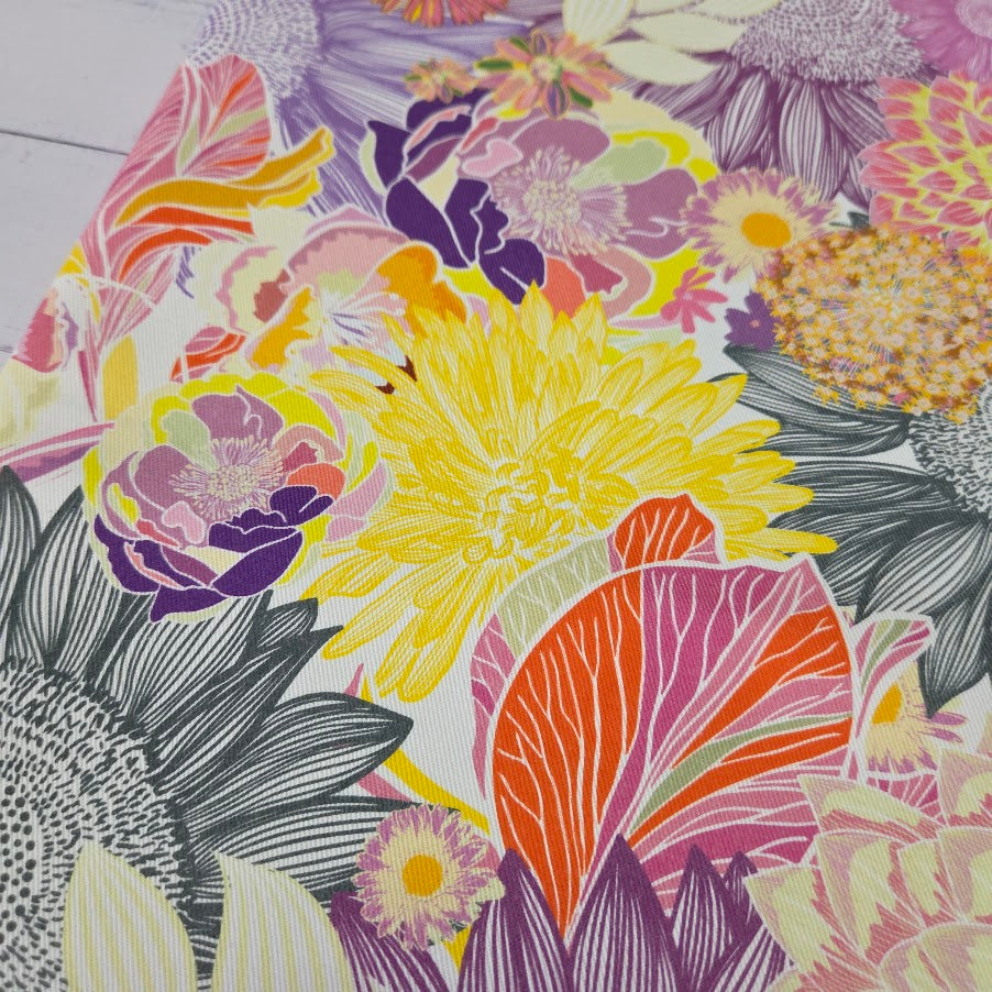 MYO Design - Twill Canvas - Pastell Folk Flowers