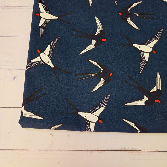 MYO Design - Twill Canvas - Swallows - dunkelblau