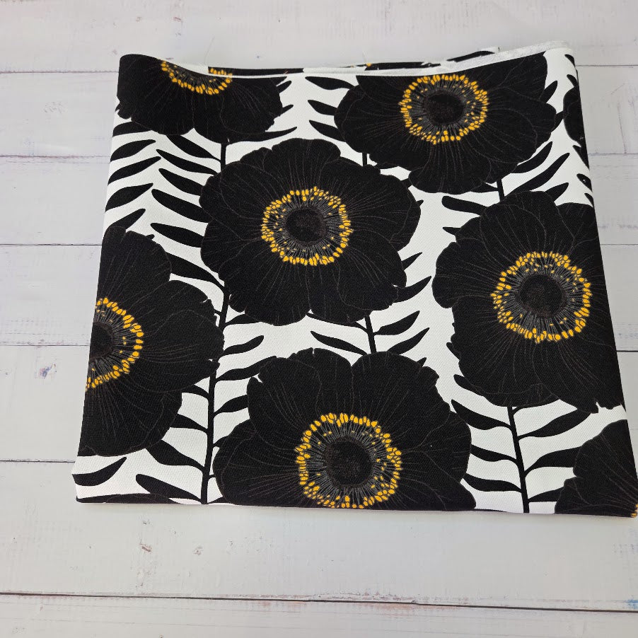 MYO Design - Twill Canvas - Anemone - black/white