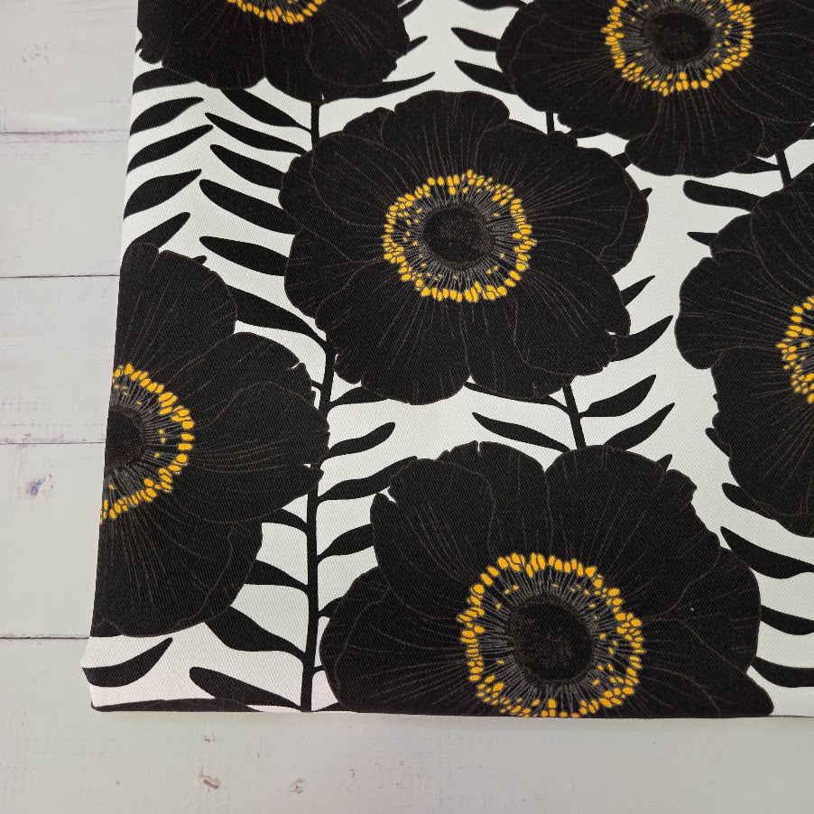 MYO Design - Twill Canvas - Anemone - black/white