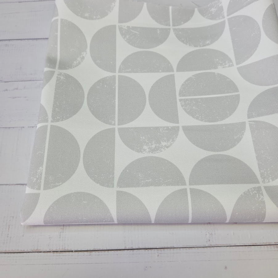 MYO Design - Twill Canvas - Geometrische Halbkreise - hellgrau