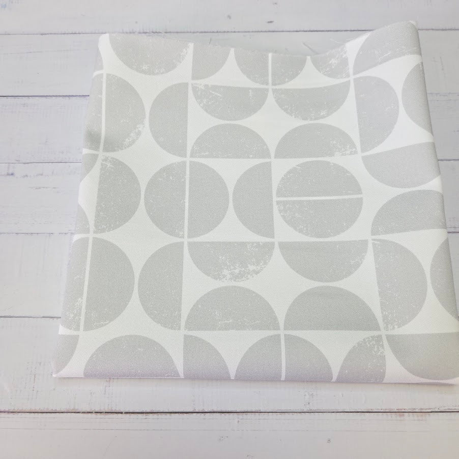MYO Design - Twill Canvas - Geometrische Halbkreise - hellgrau