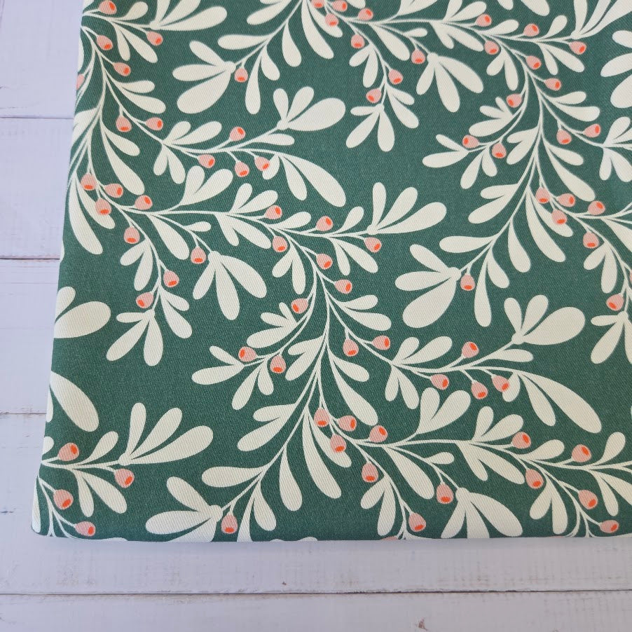 MYO Design - Twill Canvas - Berry Branch - green