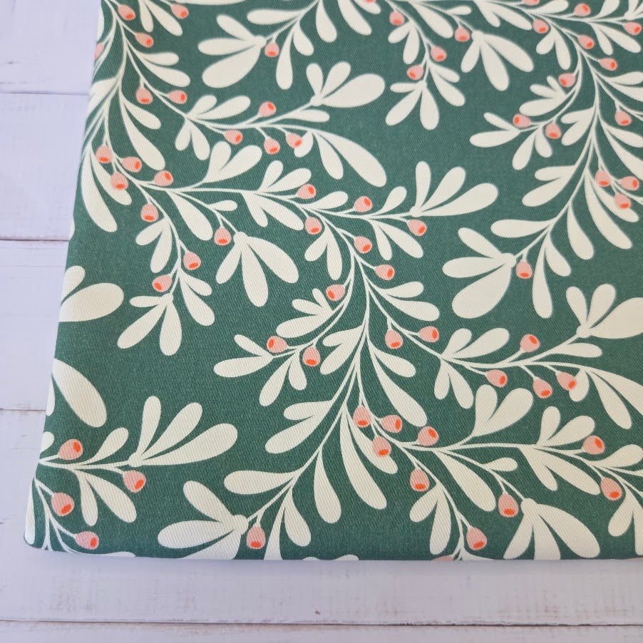 MYO Design - Twill Canvas - Berry Branch - green