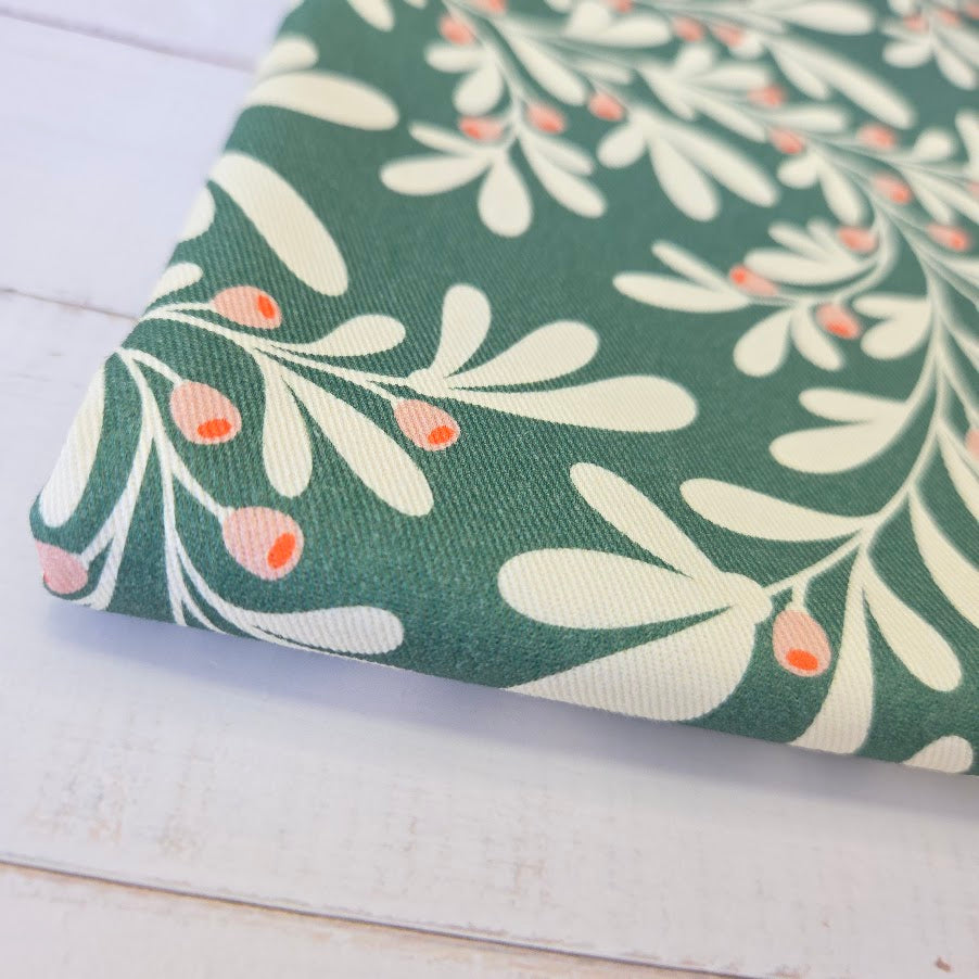 MYO Design - Twill Canvas - Berry Branch - green