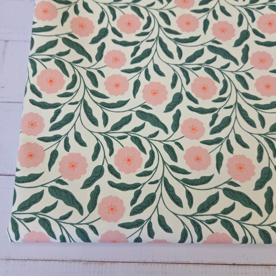 MYO Design - Twill Canvas - Daisy Blooms - rose