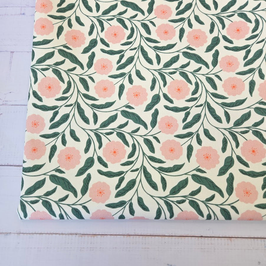 MYO Design - Twill Canvas - Daisy Blooms - rose