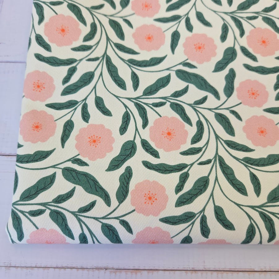 MYO Design - Twill Canvas - Daisy Blooms - rose