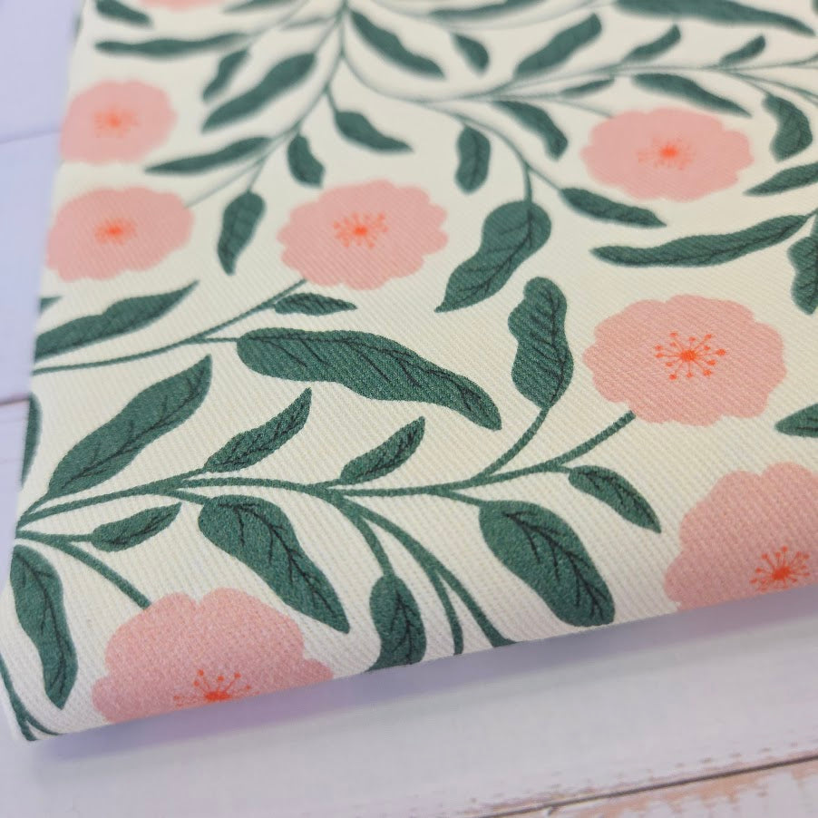 MYO Design - Twill Canvas - Daisy Blooms - rose