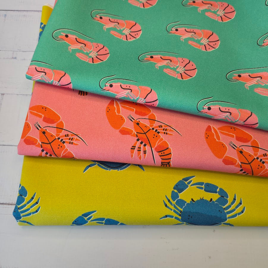 MYO Design - Twill Canvas - Colourful Sealife - Krabben