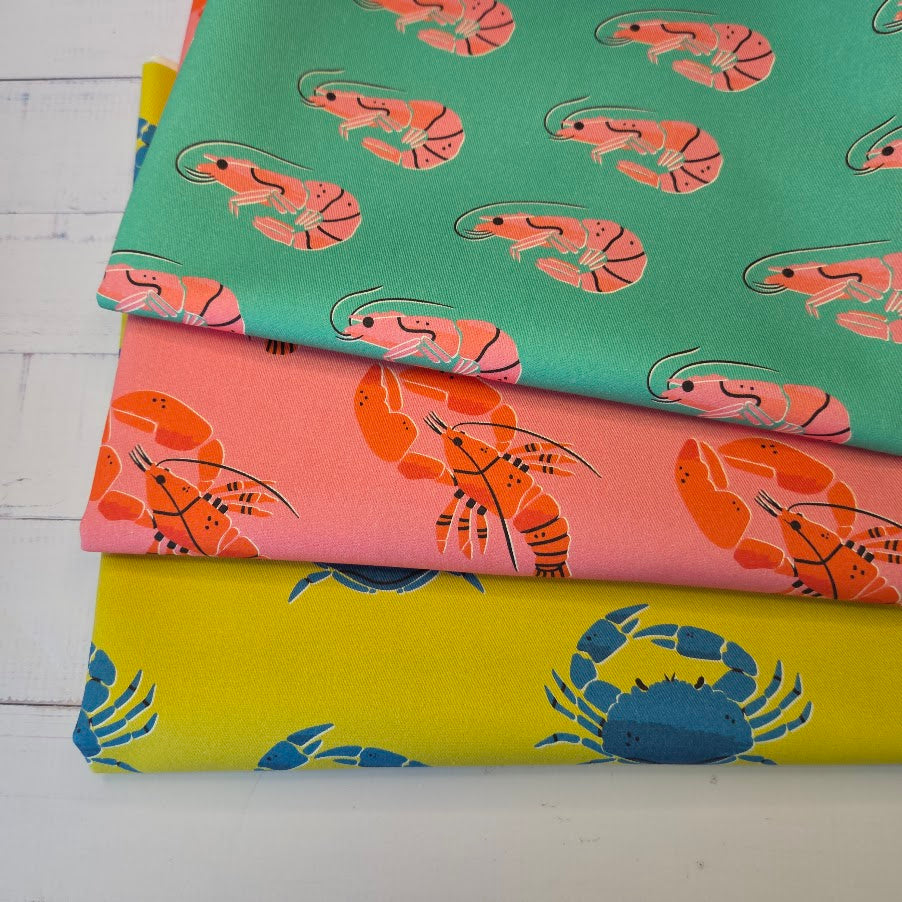 MYO Design - Twill Canvas - Colourful Sealife - Garnelen
