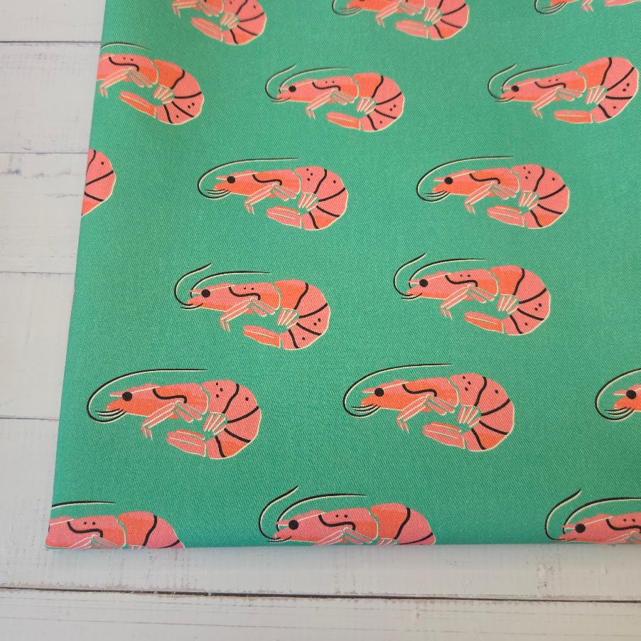 MYO Design - Twill Canvas - Colourful Sealife - Garnelen