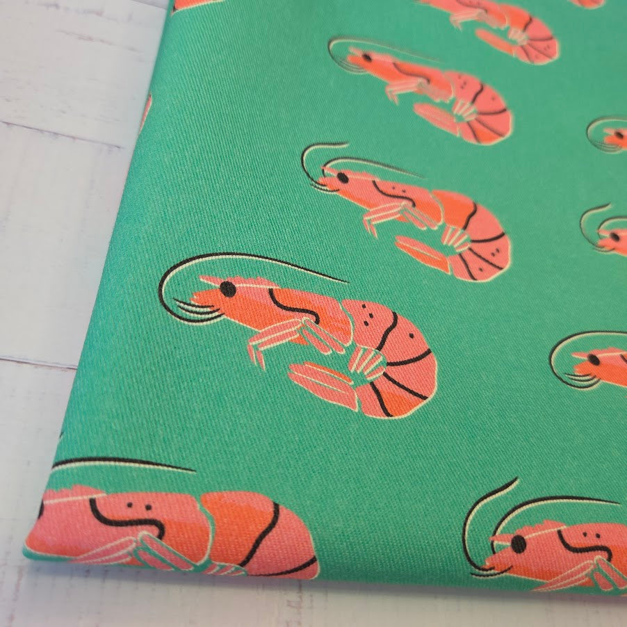 MYO Design - Twill Canvas - Colourful Sealife - Garnelen