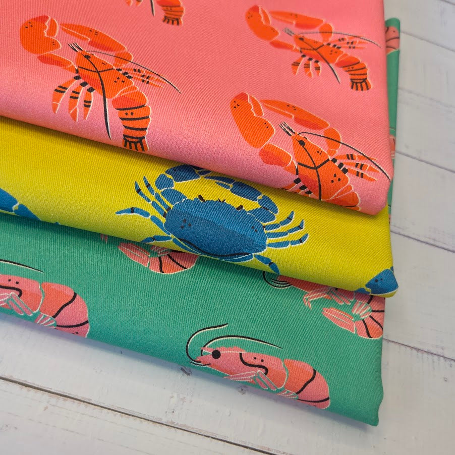 MYO Design - Twill Canvas - Colourful Sealife - Garnelen