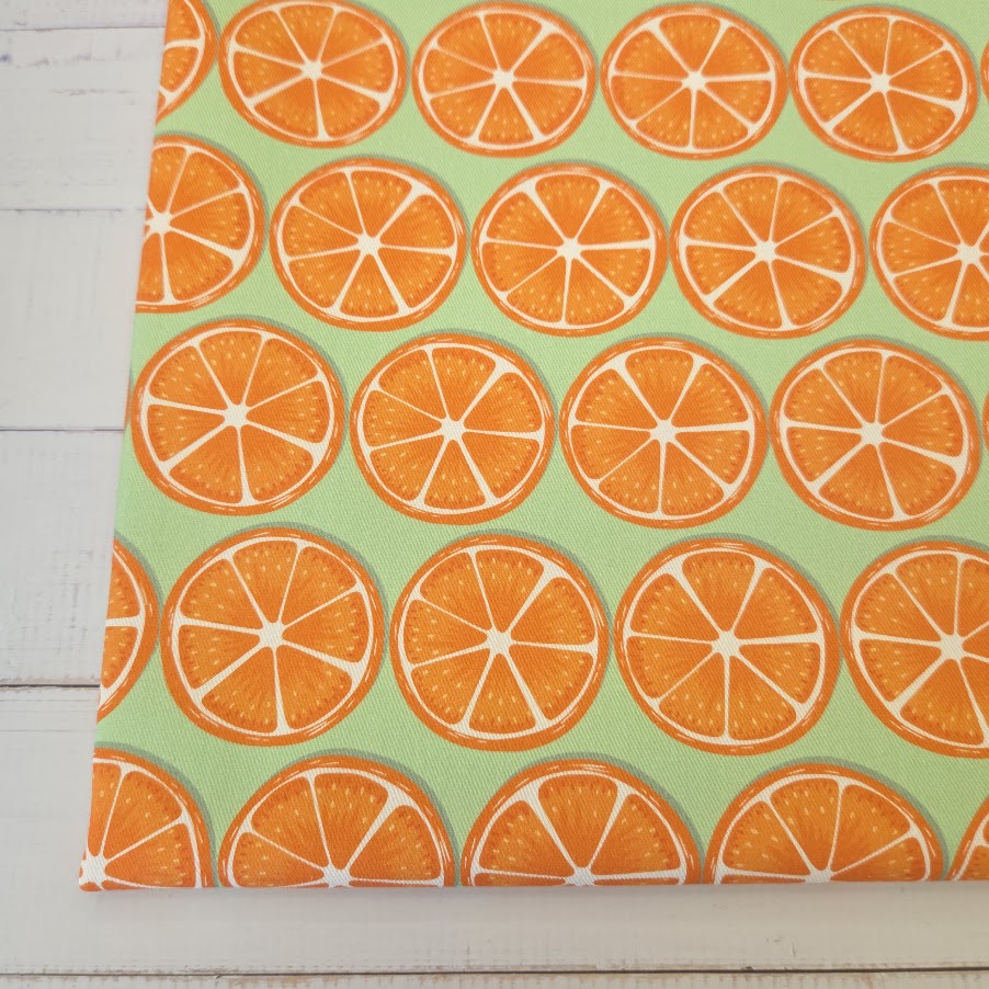 MYO Design - Twill Canvas - Orangen - grün-orange