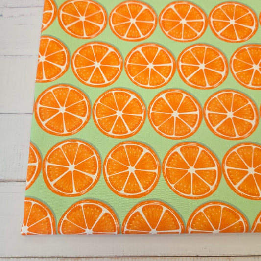MYO Design - Twill Canvas - Orangen - grün-orange
