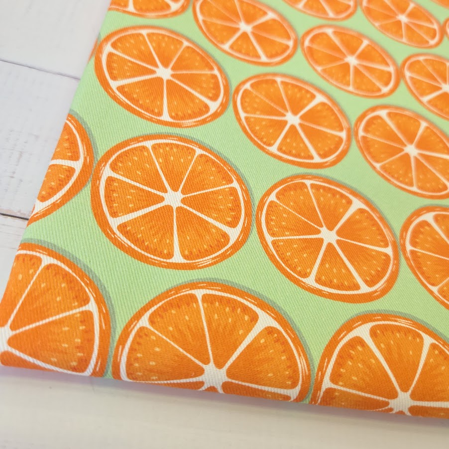 MYO Design - Twill Canvas - Orangen - grün-orange