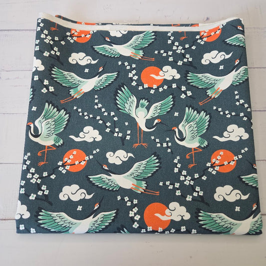 MYO Design - Twill Canvas - Japan - Cranes and Cherries
