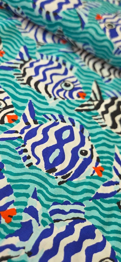 Free Spirit - Minnows - Kaffe Fassett - aqua