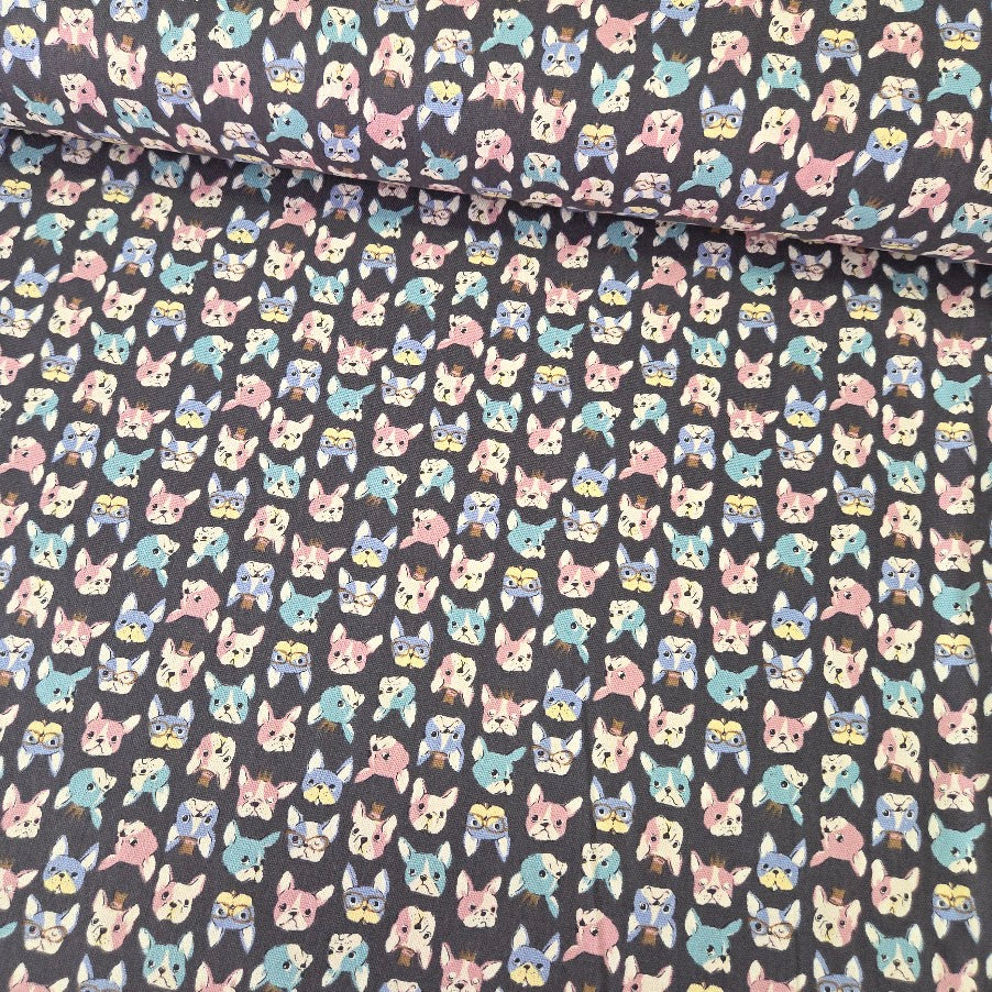 Kokka Canvas - Chibi Petit Oxford Canvas – French Bulldog
