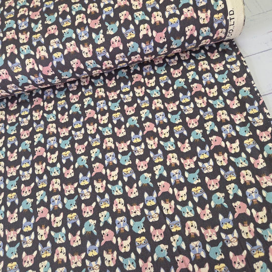 Kokka Canvas - Chibi Petit Oxford Canvas – French Bulldog