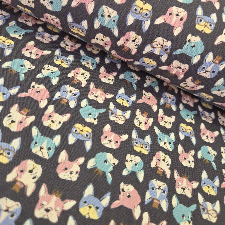 Kokka Canvas - Chibi Petit Oxford Canvas – French Bulldog