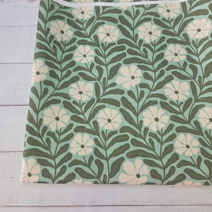 MYO Design - Twill Canvas - Blütenranken - mint