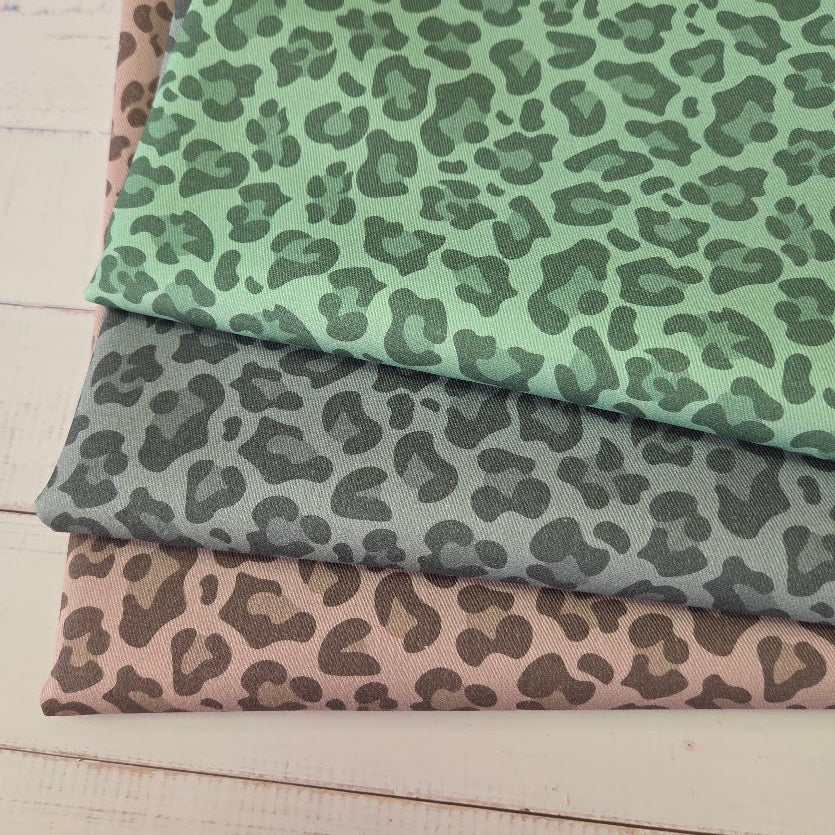 MYO Design - Twill Canvas - Leopard - pale pink