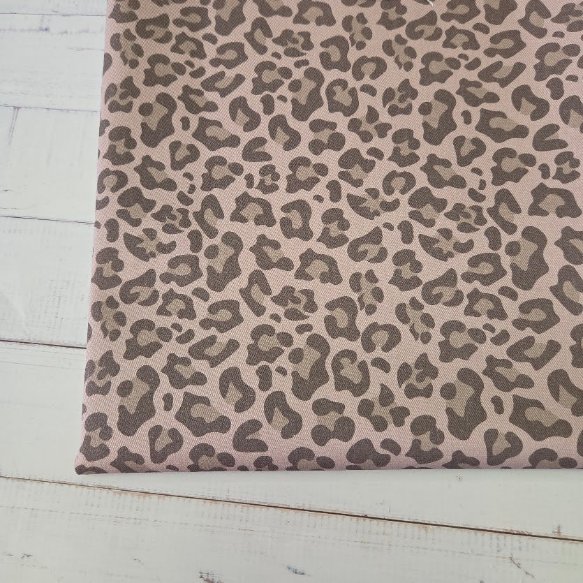 MYO Design - Twill Canvas - Leopard - pale pink