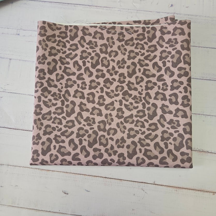 MYO Design - Twill Canvas - Leopard - pale pink