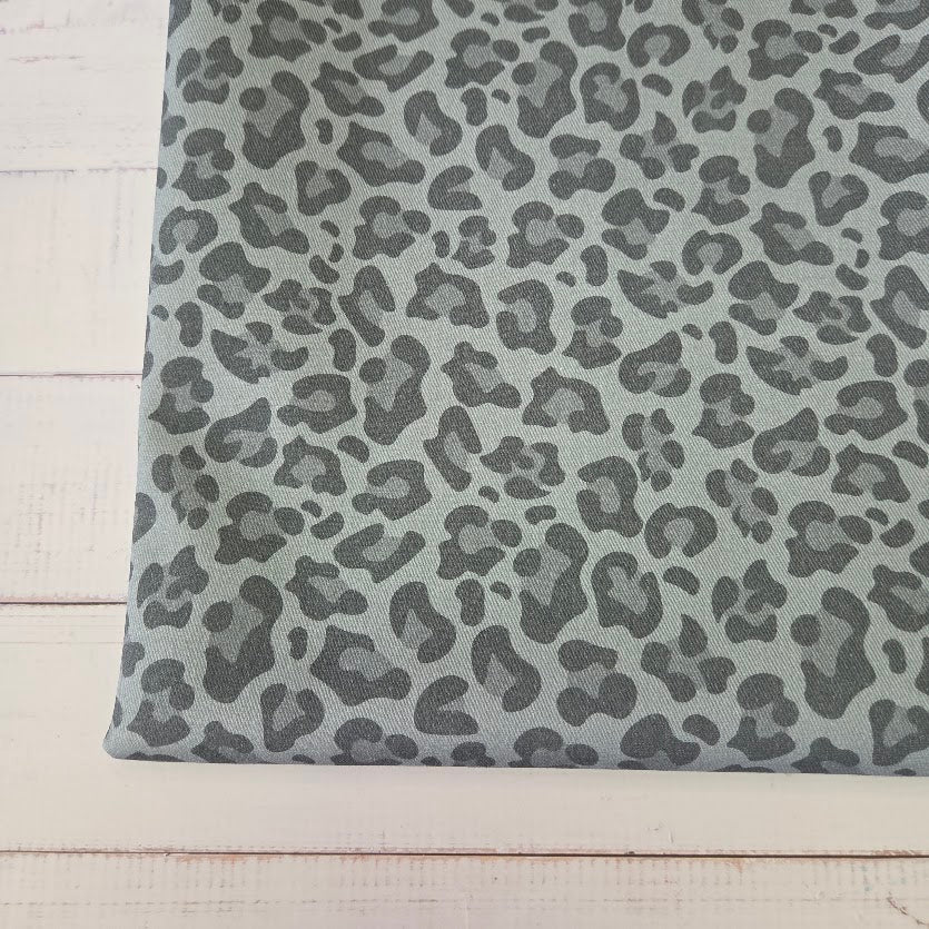 MYO Design - Twill Canvas - Leopard - pale blue