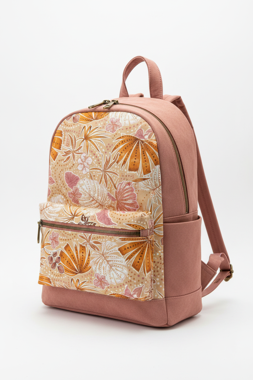 MYO Design - Twill Canvas - Monstera beige-rose