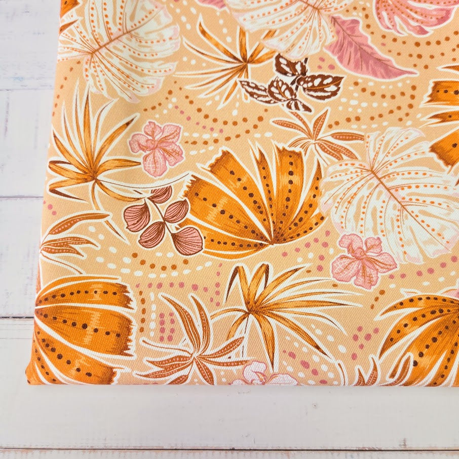 MYO Design - Twill Canvas - Monstera beige-rose