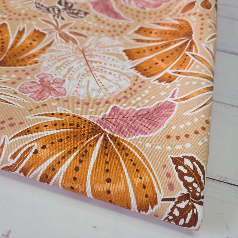 MYO Design - Twill Canvas - Monstera beige-rose