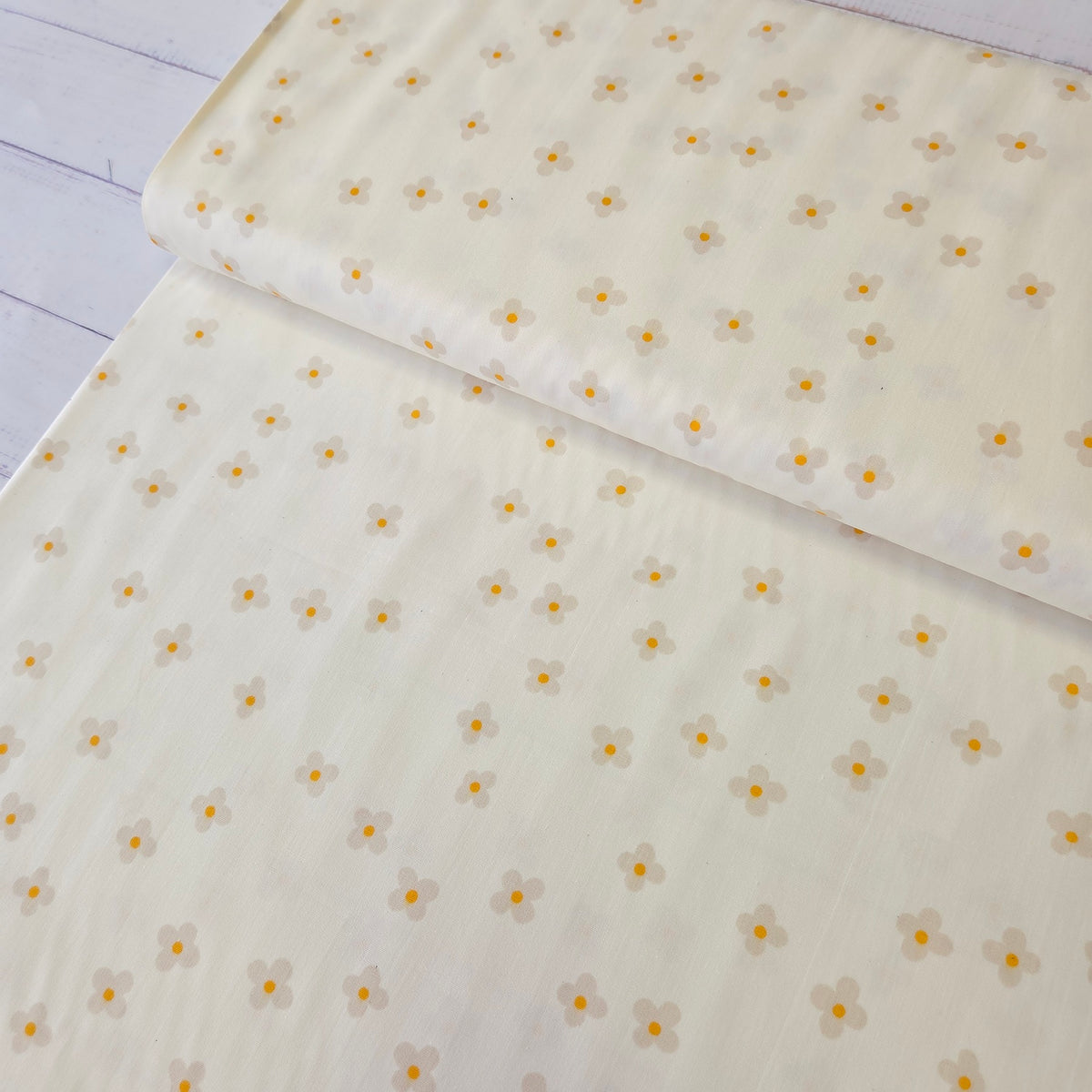 Baumwollstoff - little Flowers - ecru