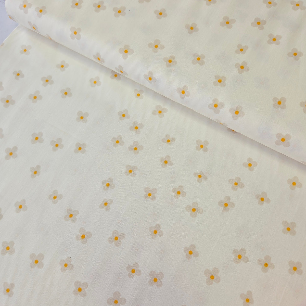 Baumwollstoff - little Flowers - ecru