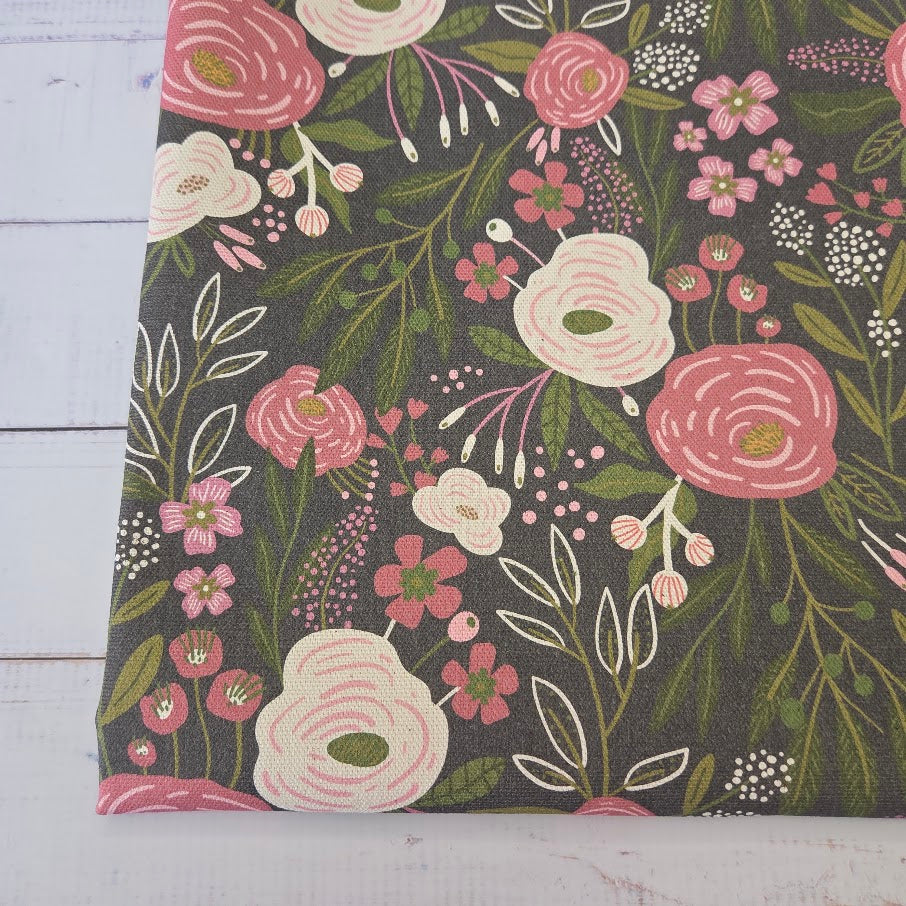 MYO Design - Unbleached Cotton Canvas - Wildrosen olive