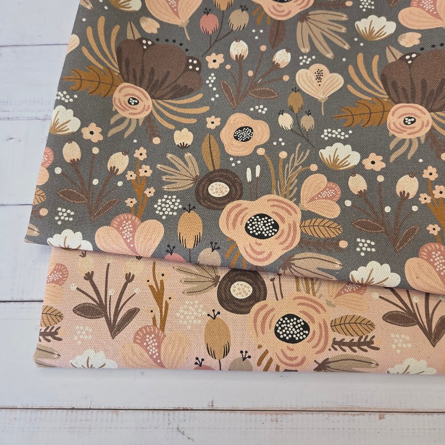 MYO Design - Unbleached Cotton Canvas - Flowerfield nude