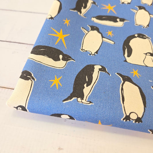 MYO Design - Unbleached Cotton Canvas - Pinguin - blau